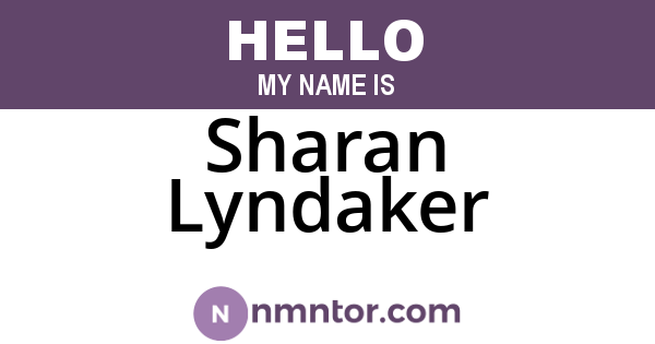 Sharan Lyndaker