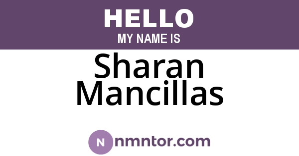 Sharan Mancillas