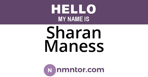 Sharan Maness