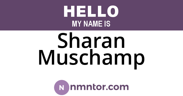 Sharan Muschamp