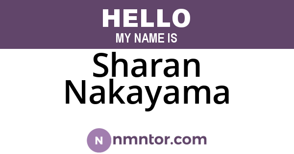Sharan Nakayama