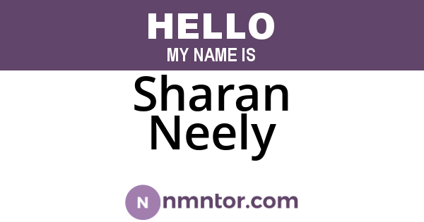 Sharan Neely
