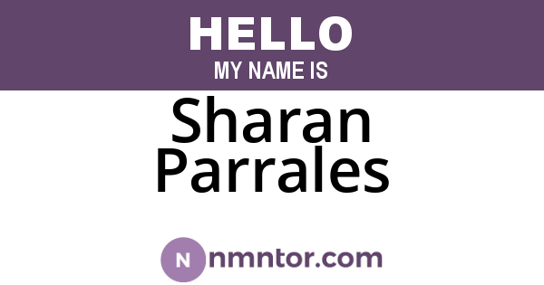 Sharan Parrales