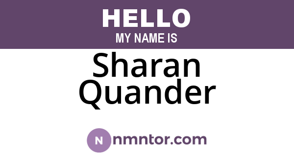 Sharan Quander