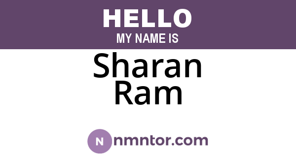 Sharan Ram