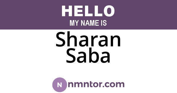 Sharan Saba