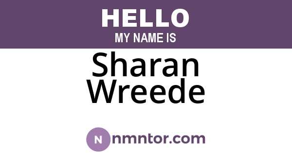Sharan Wreede