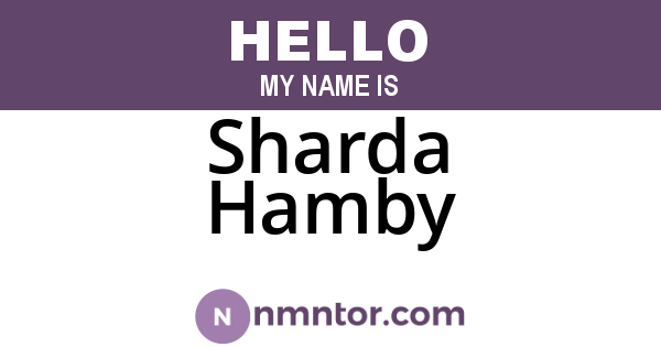 Sharda Hamby