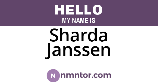 Sharda Janssen