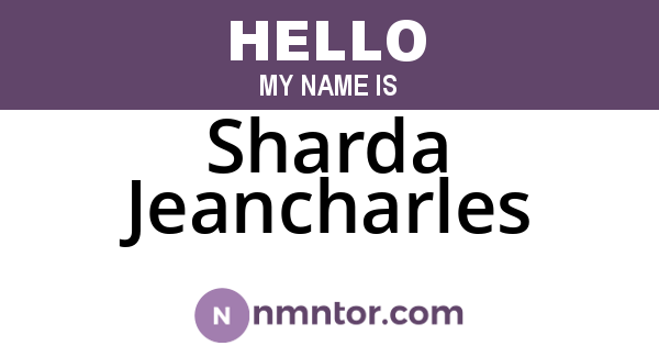 Sharda Jeancharles