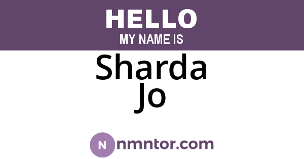 Sharda Jo