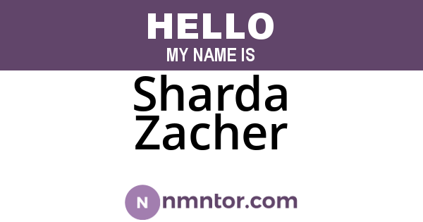Sharda Zacher