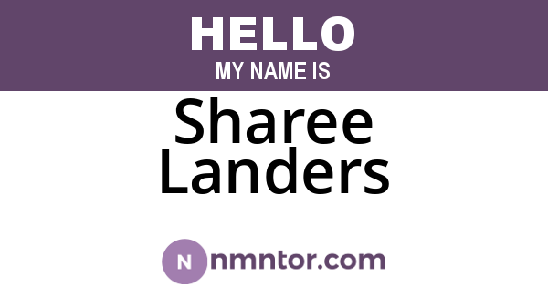 Sharee Landers