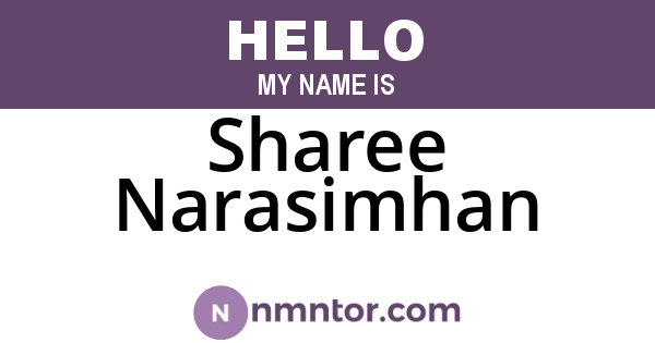 Sharee Narasimhan