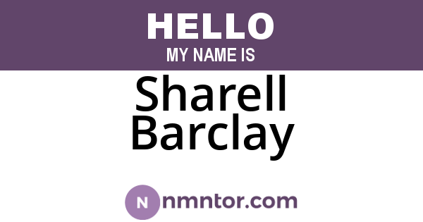 Sharell Barclay