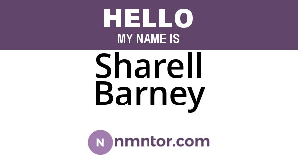 Sharell Barney