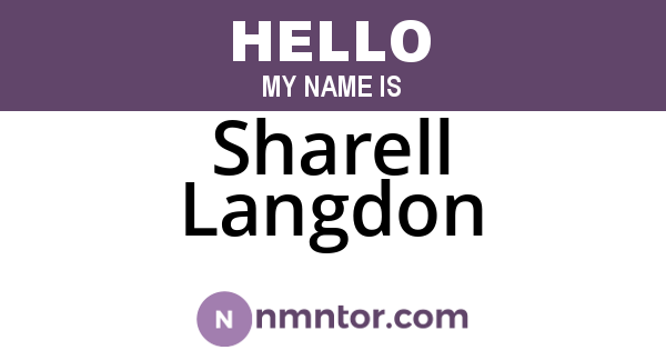 Sharell Langdon
