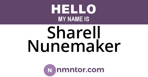 Sharell Nunemaker