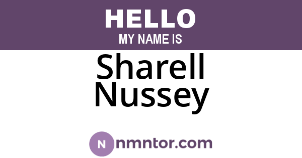 Sharell Nussey