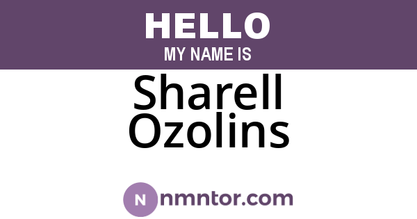 Sharell Ozolins