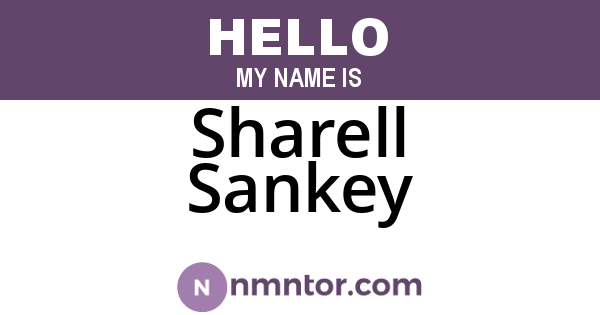 Sharell Sankey