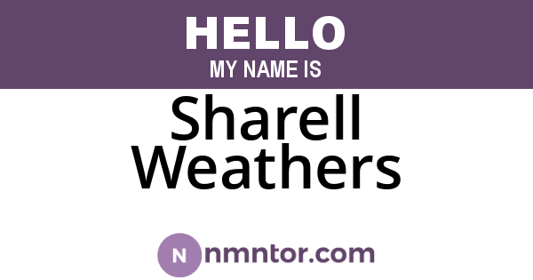 Sharell Weathers