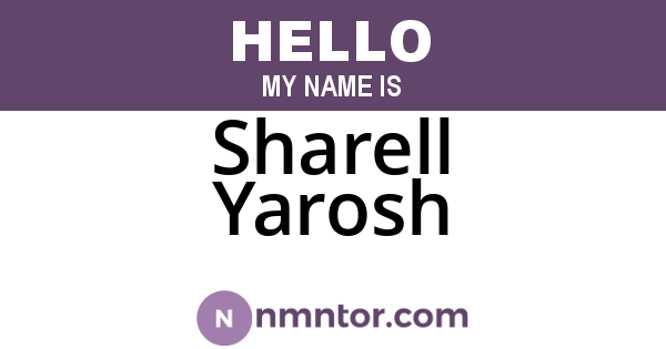 Sharell Yarosh