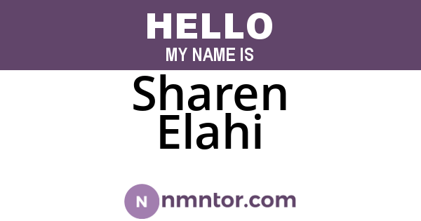 Sharen Elahi