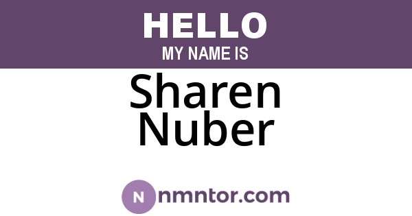 Sharen Nuber