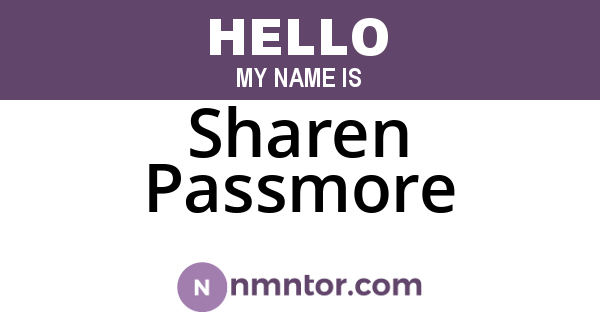 Sharen Passmore