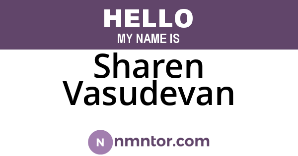 Sharen Vasudevan