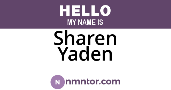 Sharen Yaden