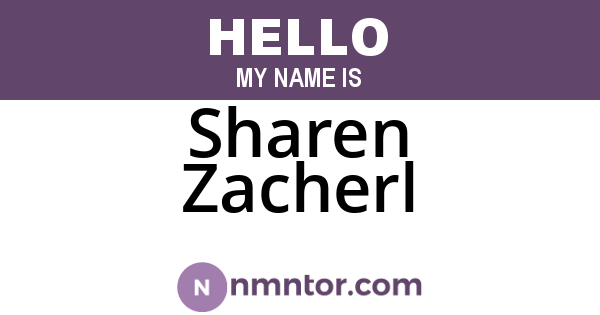 Sharen Zacherl