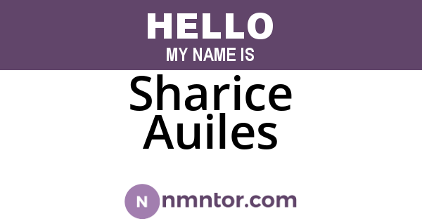 Sharice Auiles