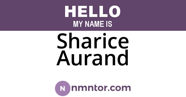 Sharice Aurand