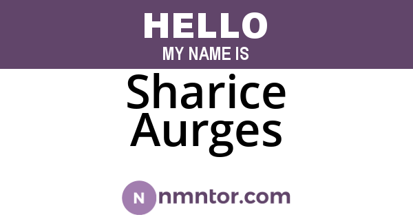 Sharice Aurges
