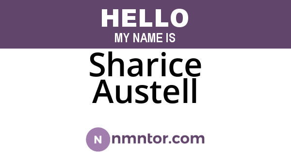Sharice Austell