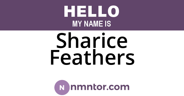 Sharice Feathers