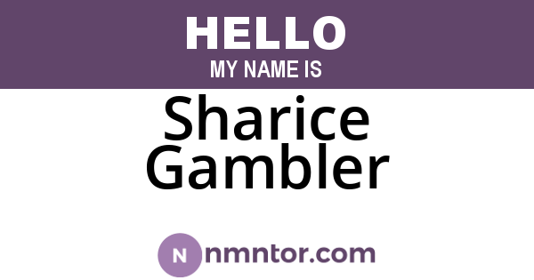 Sharice Gambler