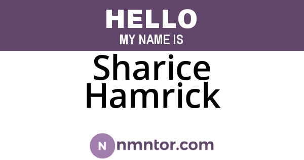 Sharice Hamrick