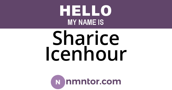 Sharice Icenhour