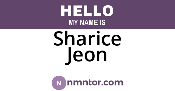 Sharice Jeon