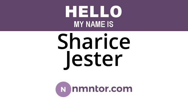 Sharice Jester