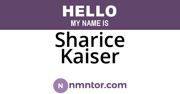 Sharice Kaiser