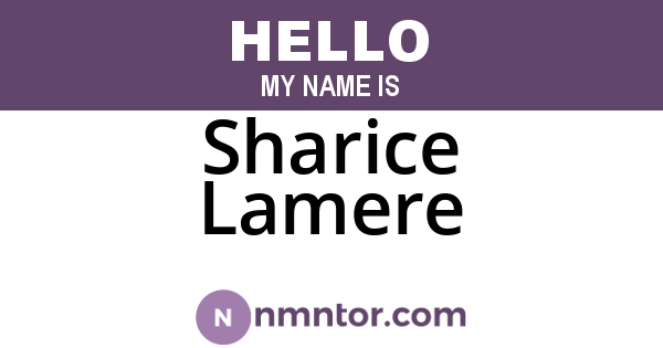 Sharice Lamere