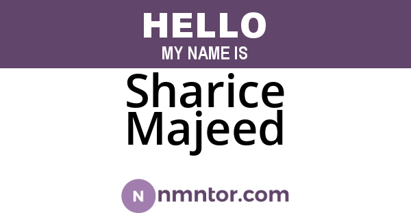Sharice Majeed