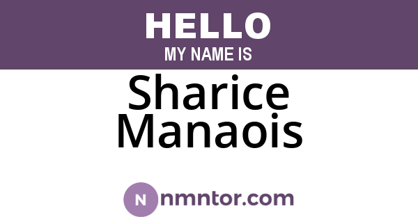 Sharice Manaois