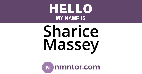 Sharice Massey