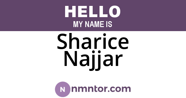 Sharice Najjar