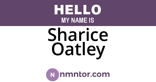 Sharice Oatley